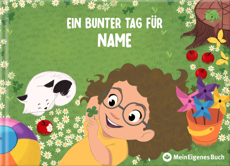Personalisiertes Kinderbuch: Ein bunter Tag für Name | Persönliches Farblernbuch