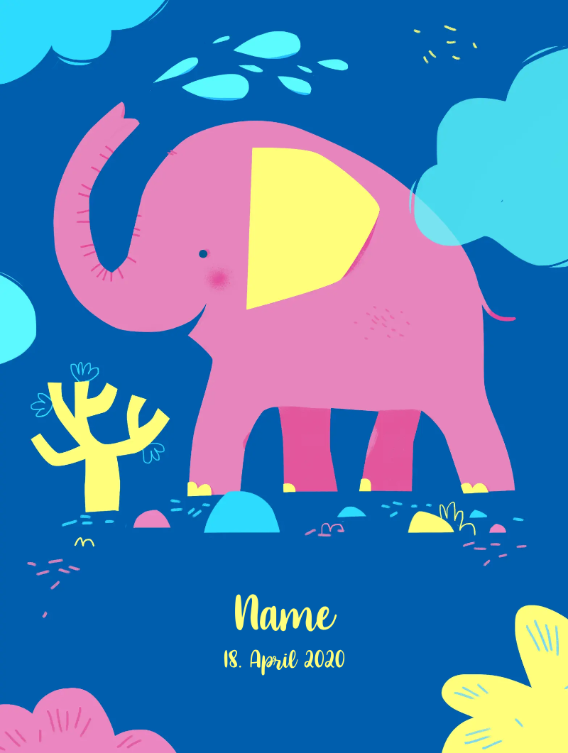 Tierposter - Elefant | Mein Eigenes Buch